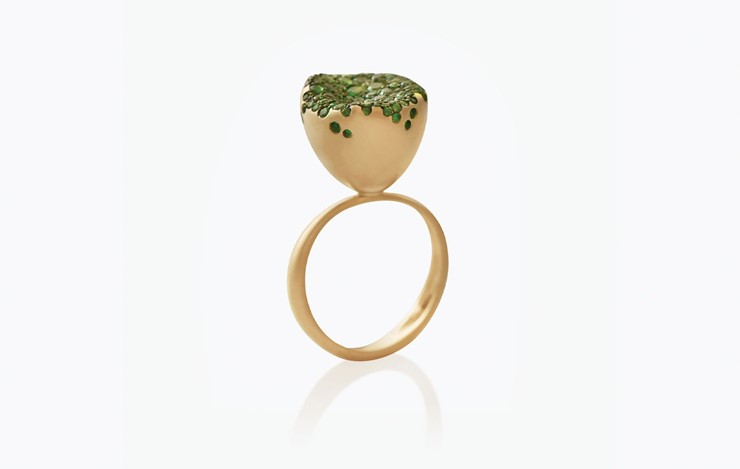 BABY MALAK FLOURISH BONBON MEDIUM ROUND RING